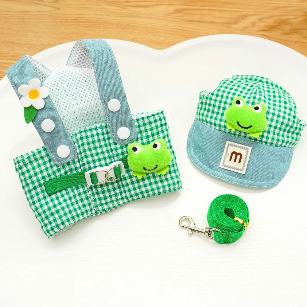 Suita Three Piece Set Duck Frog Harness And Traction Rope