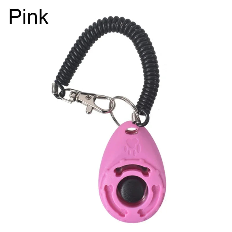 Adjustable Dog Training Clicker With Wrist Strap And Keychain