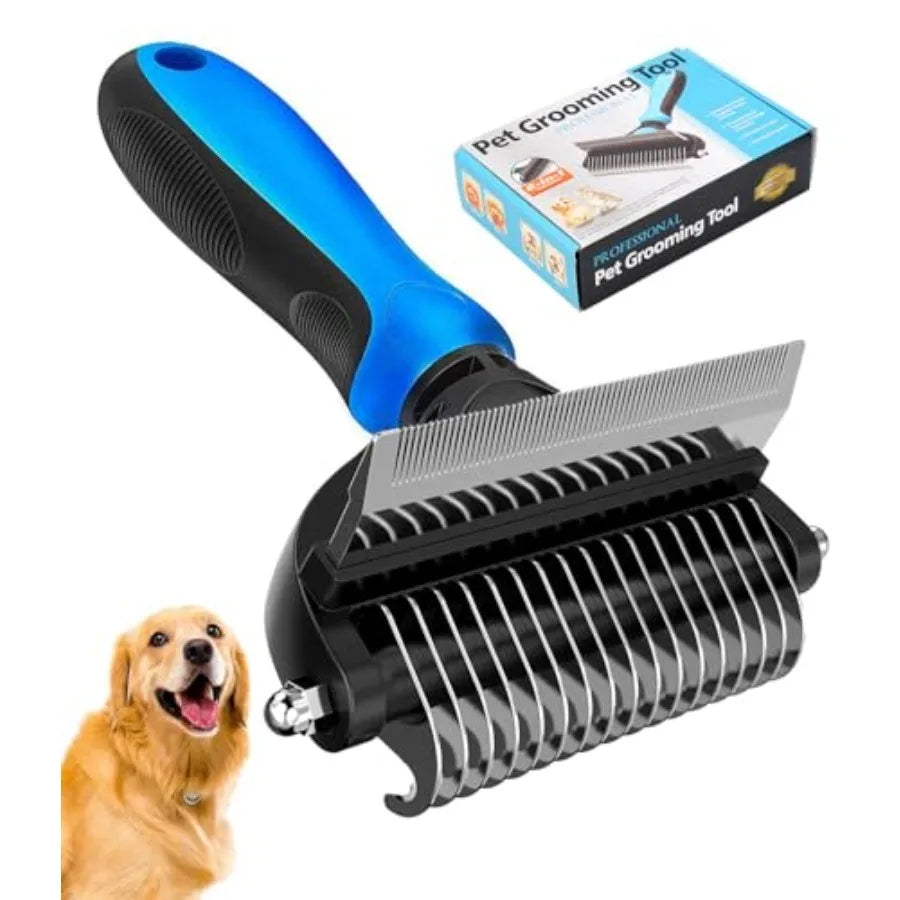 Undercoat Rake for Dogs Dematting Comb and Deshedding Tool