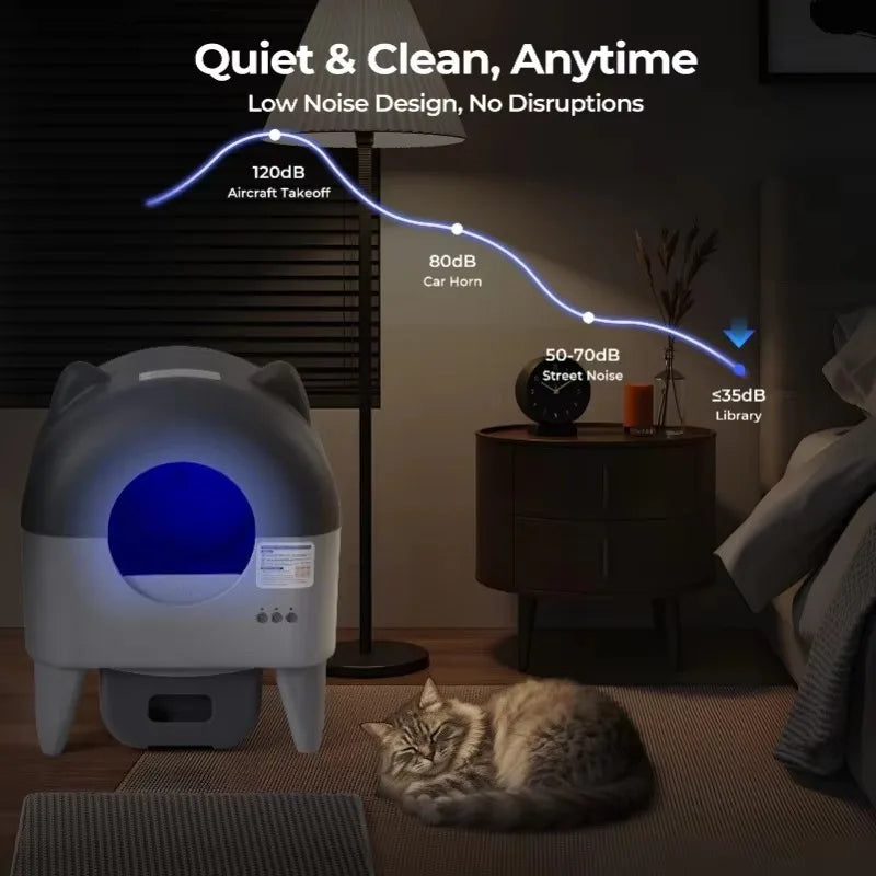 Lunapurr Automatic Self-Cleaning Cat Litter Box With App Control
