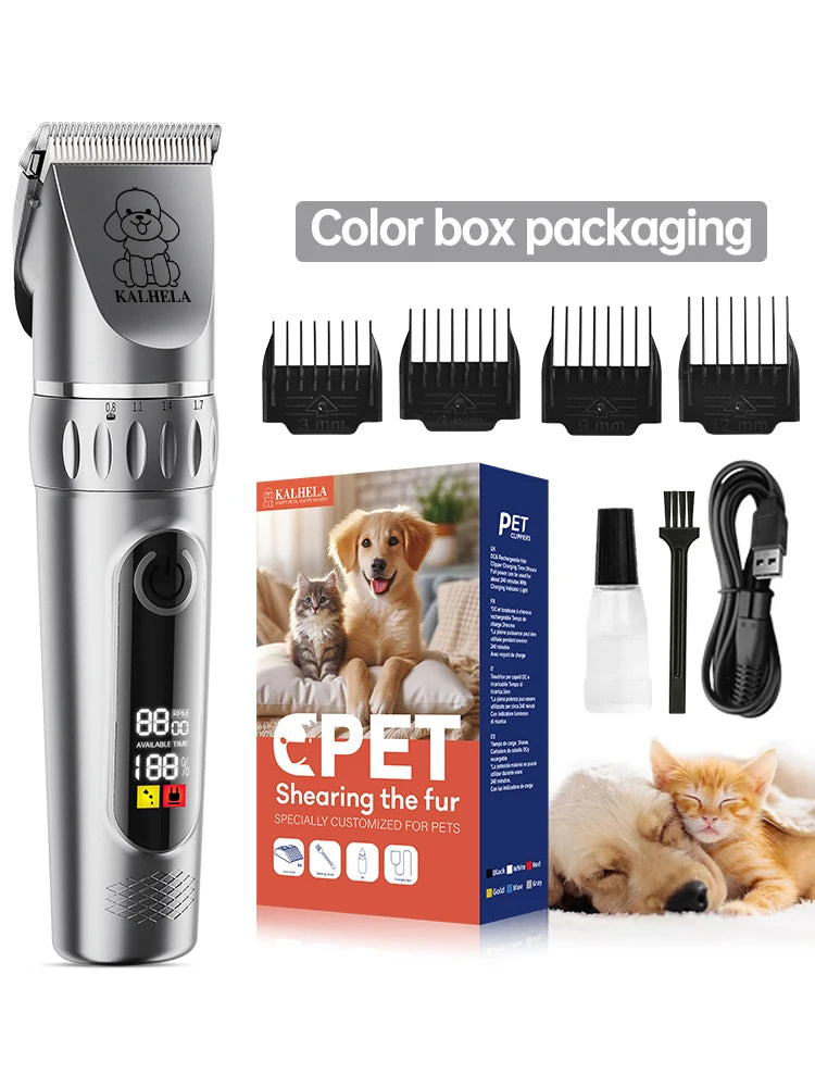 Professional Pet Grooming Kit Rechargeable Electric Dog Cat Trimmer Set
