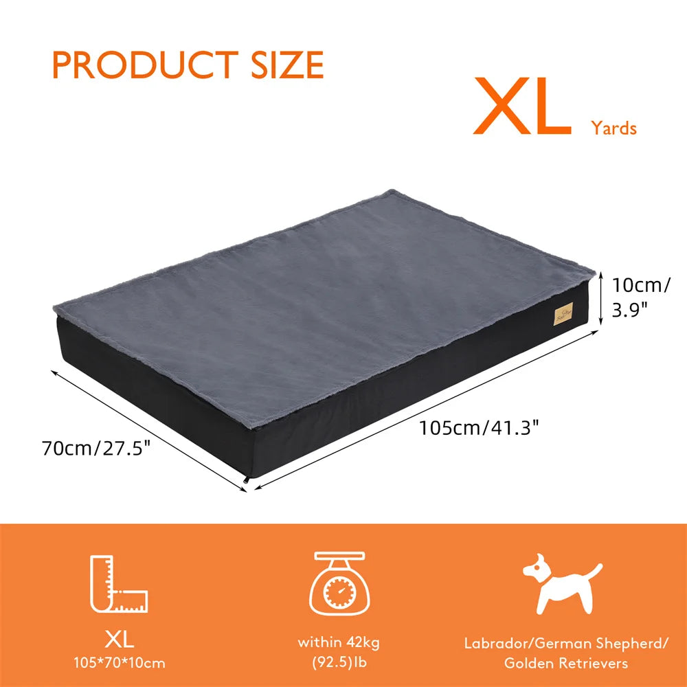 BORWART CN Orthopaedic Dog Bed Waterproof Cushion 2 In 1 Removable Cover