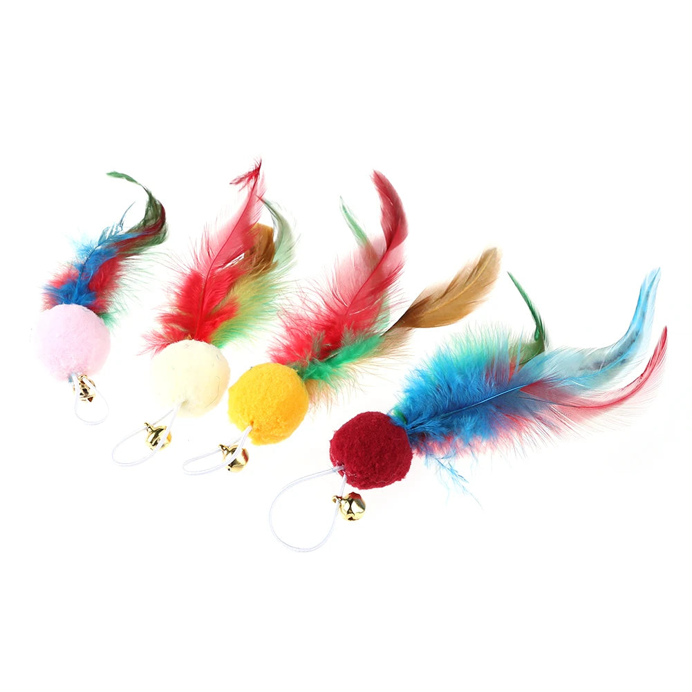 Alloet Cat Feather Teaser Bell Refills for Indoor Cats