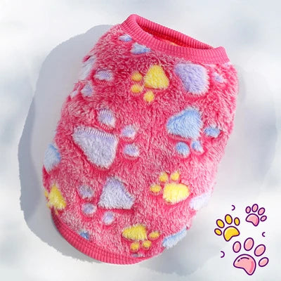 Kajipet Soft Flannel Winter Puffer Vest For Small Dogs And Cats