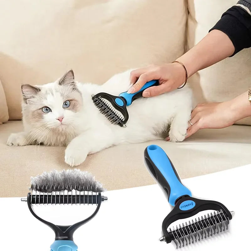 Double Sided Pet Grooming Brush Dog Cat Tangle Removal Comb