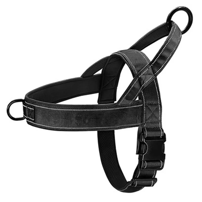 Anti-Pull Dog Harness - 1000D Nylon Adjustable for Large Dogs, Outdoor Training Vest with Handle & Reflective