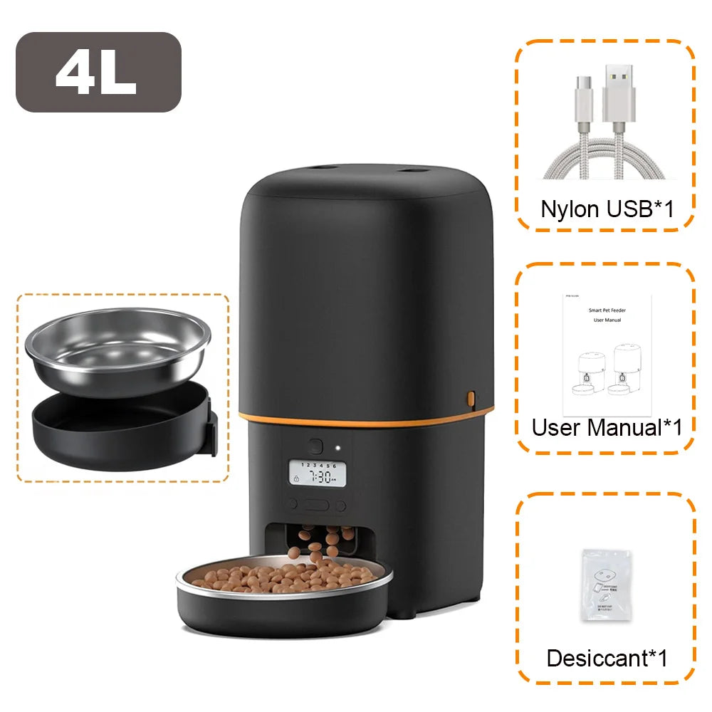 Nityers Automatic Cat Feeder With Key Control And Voice Recorder