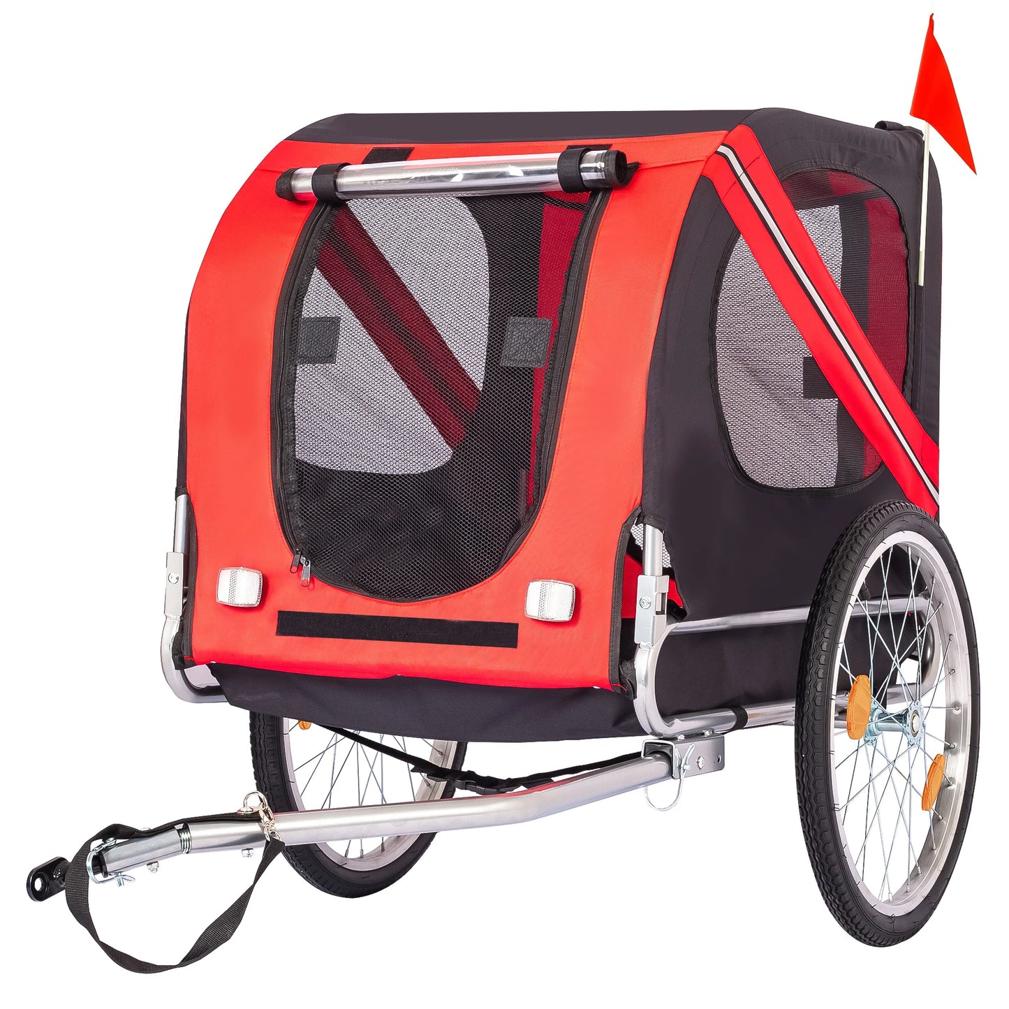 Twister.ck Large Foldable Bike Dog Trailer With Quick Release Wheels