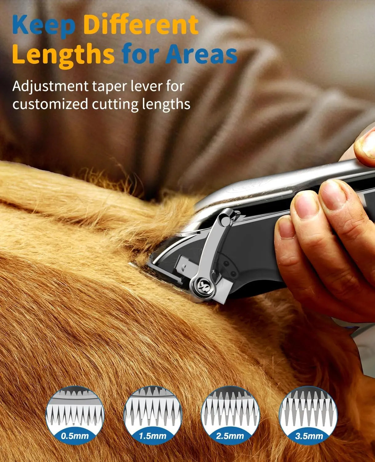 Quiet Cordless Pet Grooming Clippers With Ceramic Blade LED Display