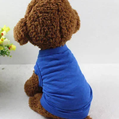 Pure Cotton Dog Shirts Puppy Blank Clothes for Small Medium and Large Dogs Soft Thin T-Shirt Doggy Vest Cat Bottoming T Shirts