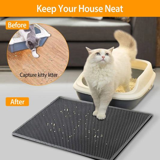 Cat Litter Mat EVA Honeycomb Double Layer Kitty