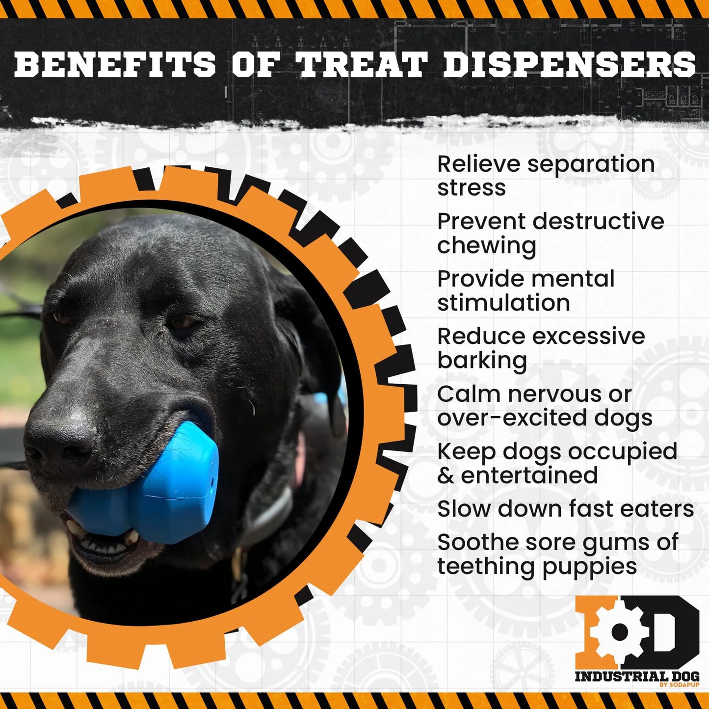 Double Trouble Dog Toy - Dual Chamber Treat Dispenser for Large Dogs