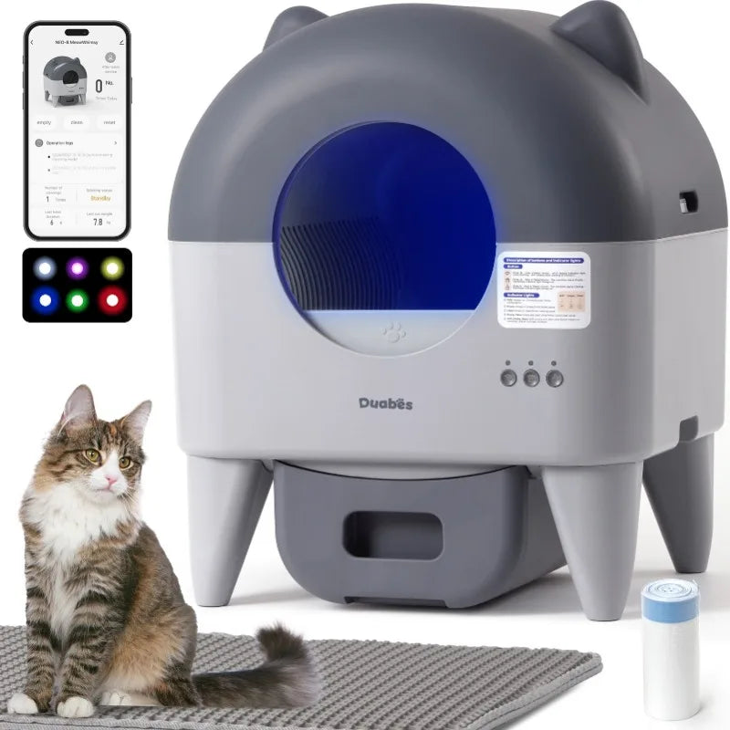 Lunapurr Automatic Self-Cleaning Cat Litter Box With App Control