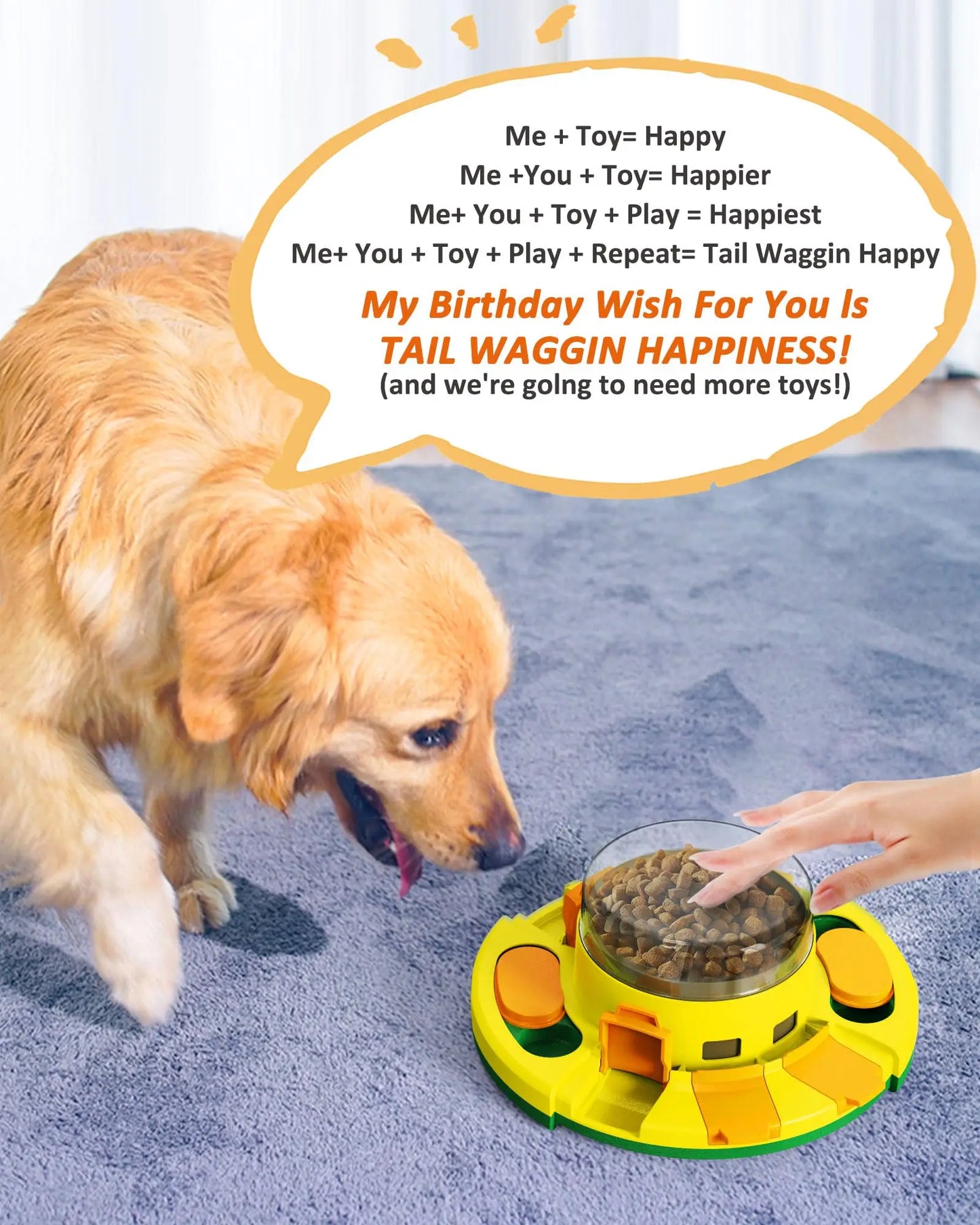 Dog Puzzle Toy Interactive Slow Feeder Dispenser For All Breeds