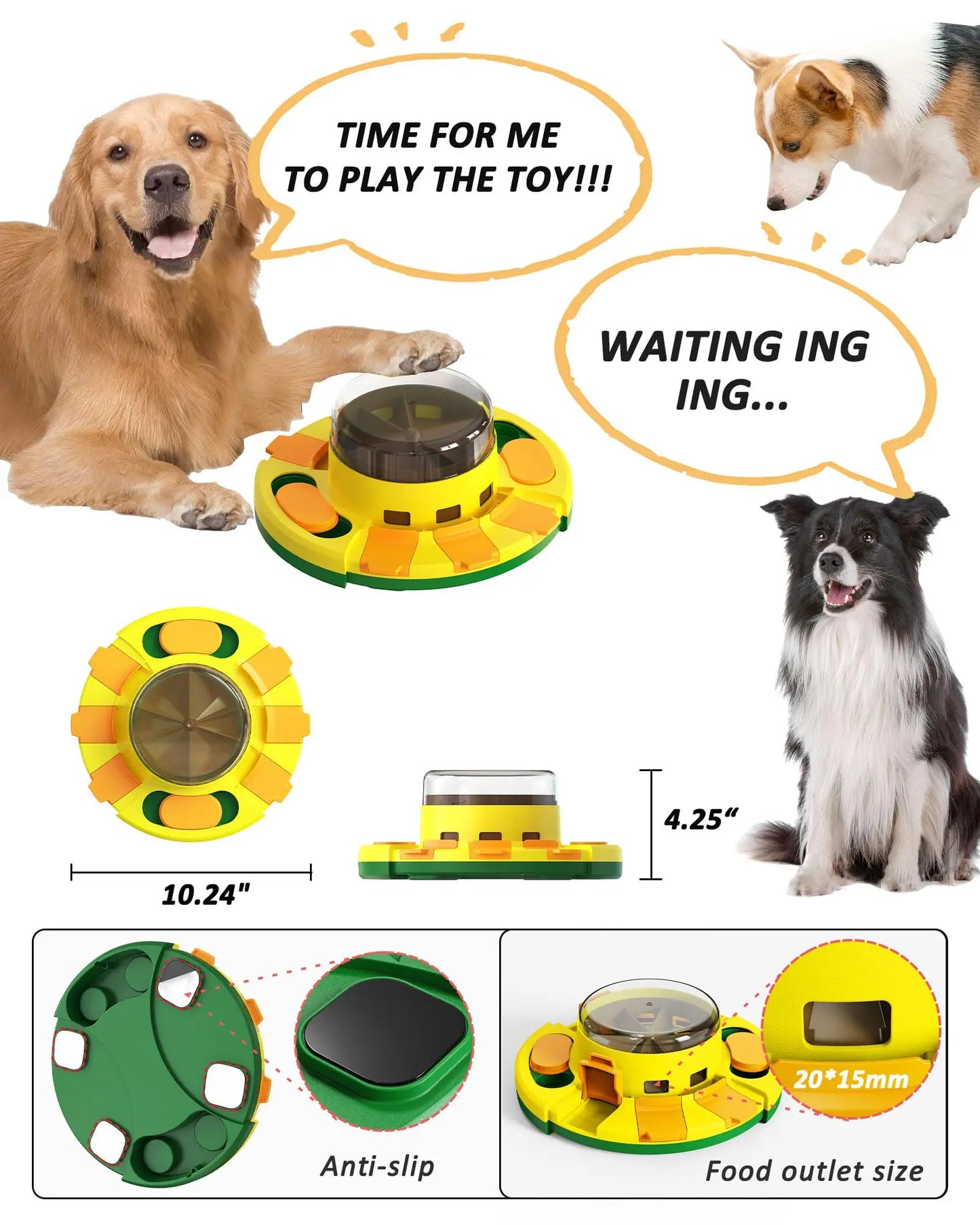 Dog Puzzle Toy Interactive Slow Feeder Dispenser For All Breeds