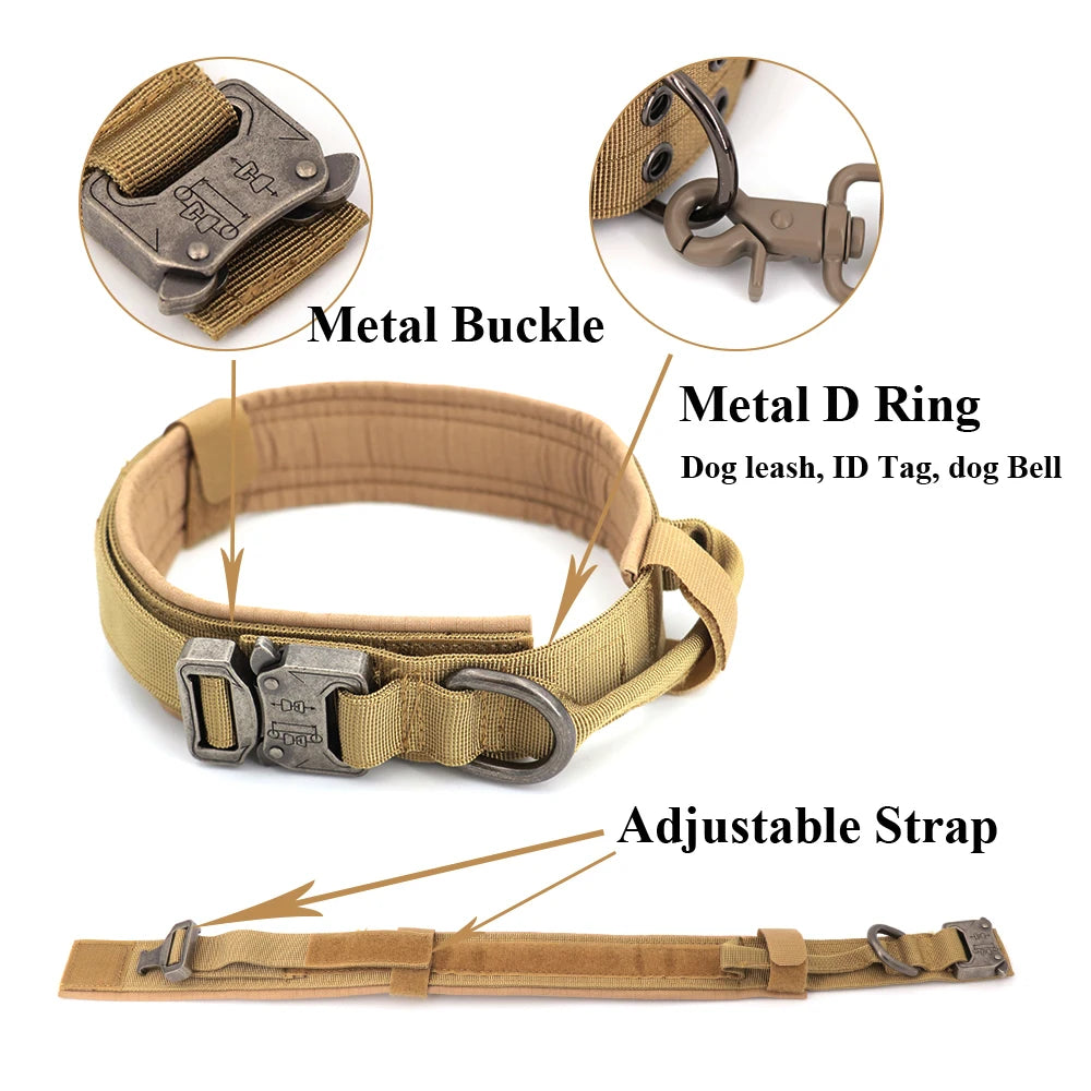 Petravel Dog Training Collar Military Leash With Adjustable Handle