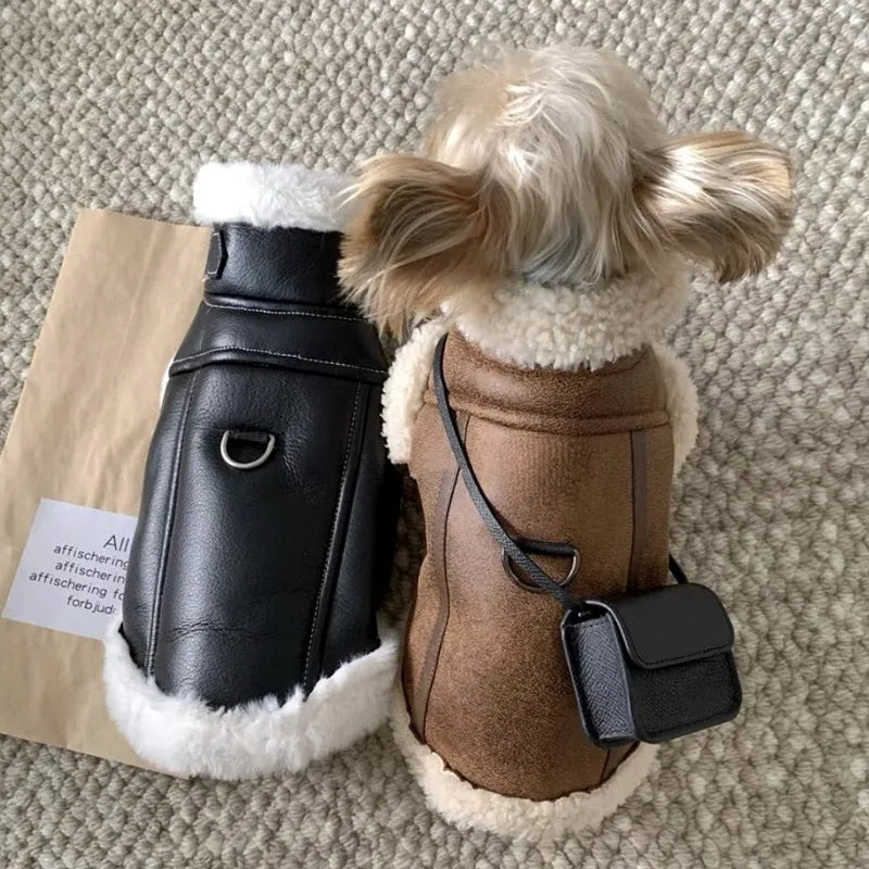 Winter Padded Dog Vest Coat With Traction Buckle For Dogs