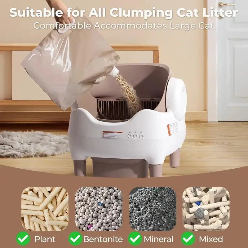 NestPawly Smart Self Cleaning Cat Litter Box With App Control