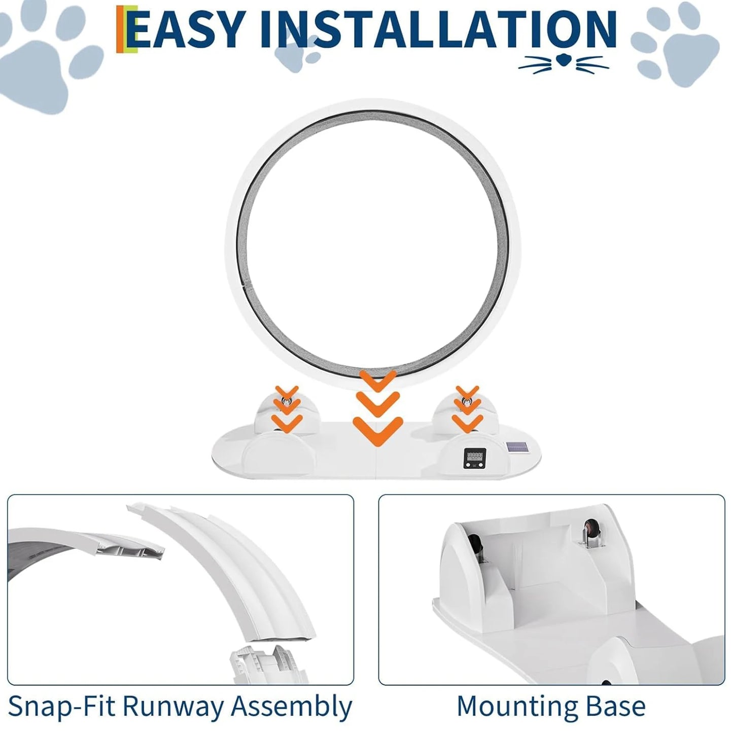 HiMISSCN Cat Exercise Wheel Indoor Quiet Treadmill With Pedometer