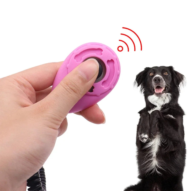 Adjustable Dog Training Clicker With Wrist Strap And Keychain