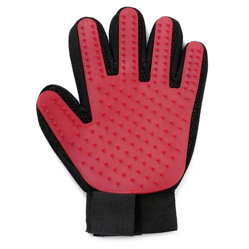Pet Silicone Grooming Gloves Hair Remover for Cats and Dogs