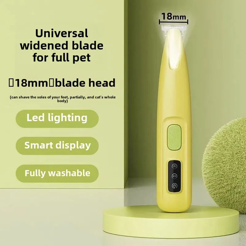 LED Waterproof Dog Paw Trimmer With Widened Blade