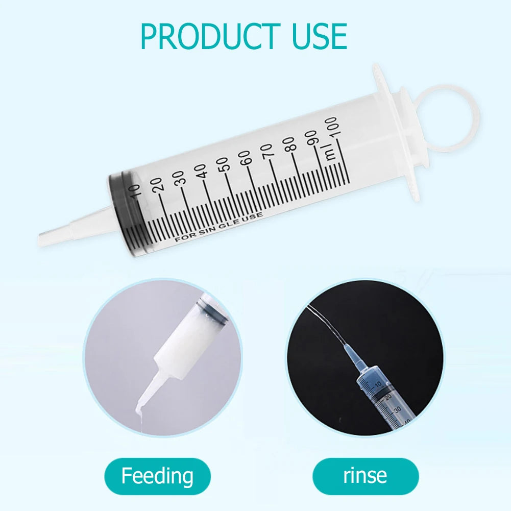 1-20PCS 20/60/100/150ml Plastic Syringe Reusable Pump Measuring Seringue Tube for Pet Feeding Car Liquid Oil Glue Applicator