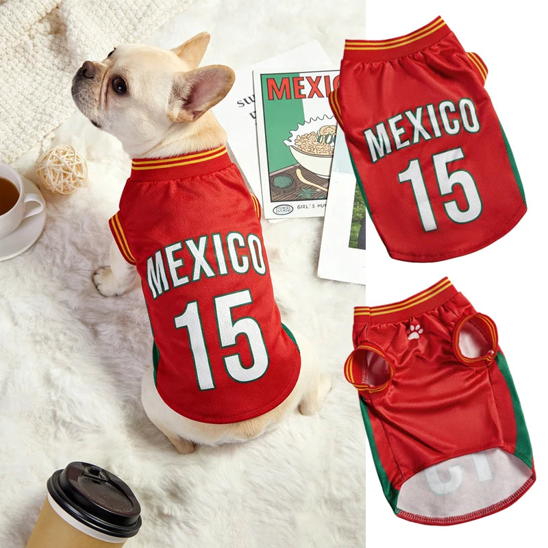 Mesh Breathable Dog Jersey Shirt for Schnauzer and Other Pets