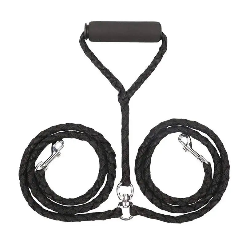 Double Pet Leash For Two Dogs Durable Anti Tangle Walking