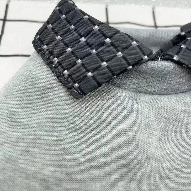 Warm Winter Plaid Patchwork Jacket With Bear Hoodie
