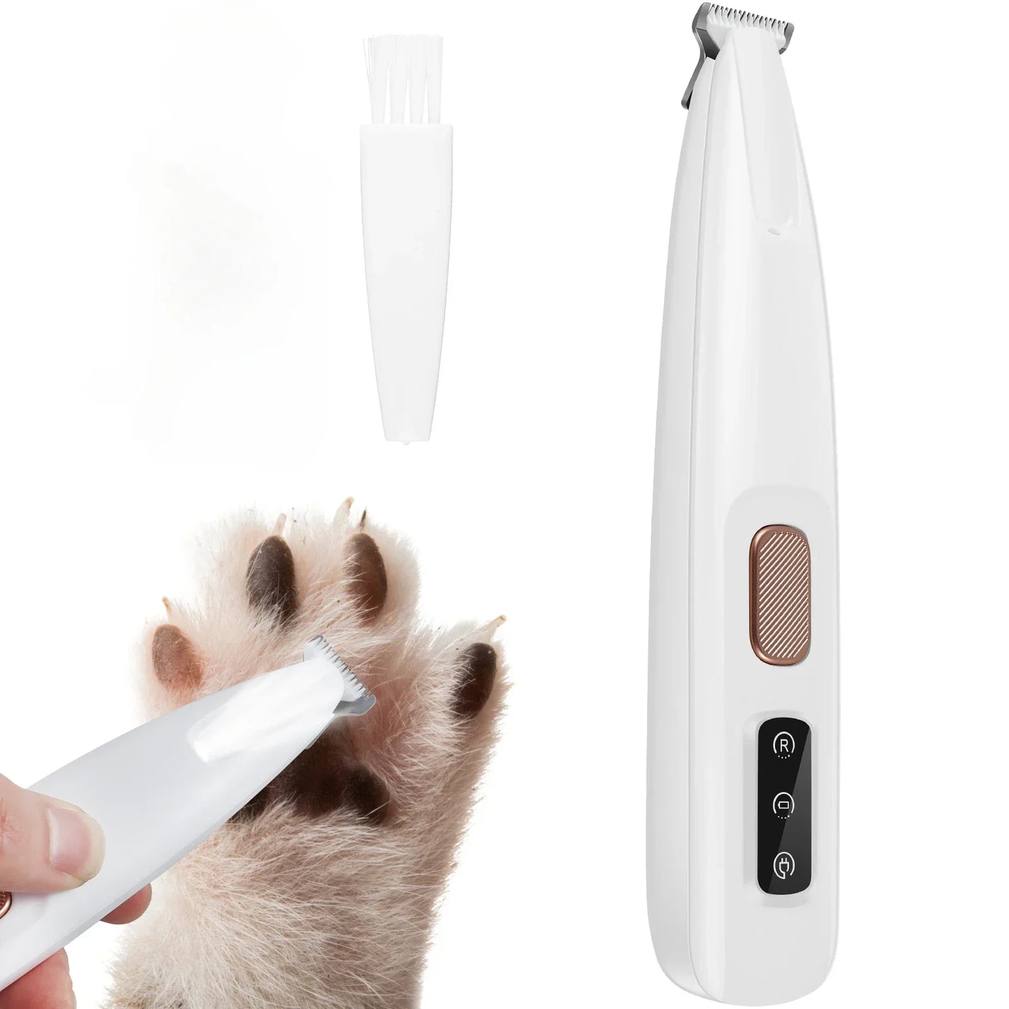 LED Waterproof Dog Paw Trimmer With Widened Blade