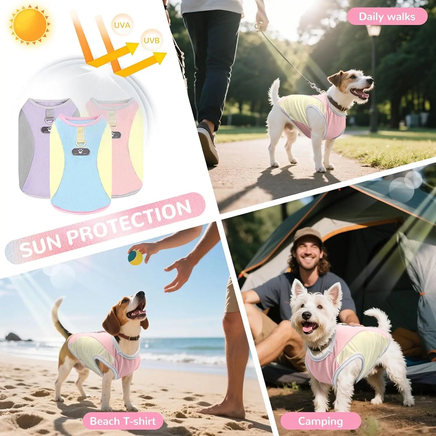 Dog Cooling Vest With Sun Protection Shirt For Small Dogs