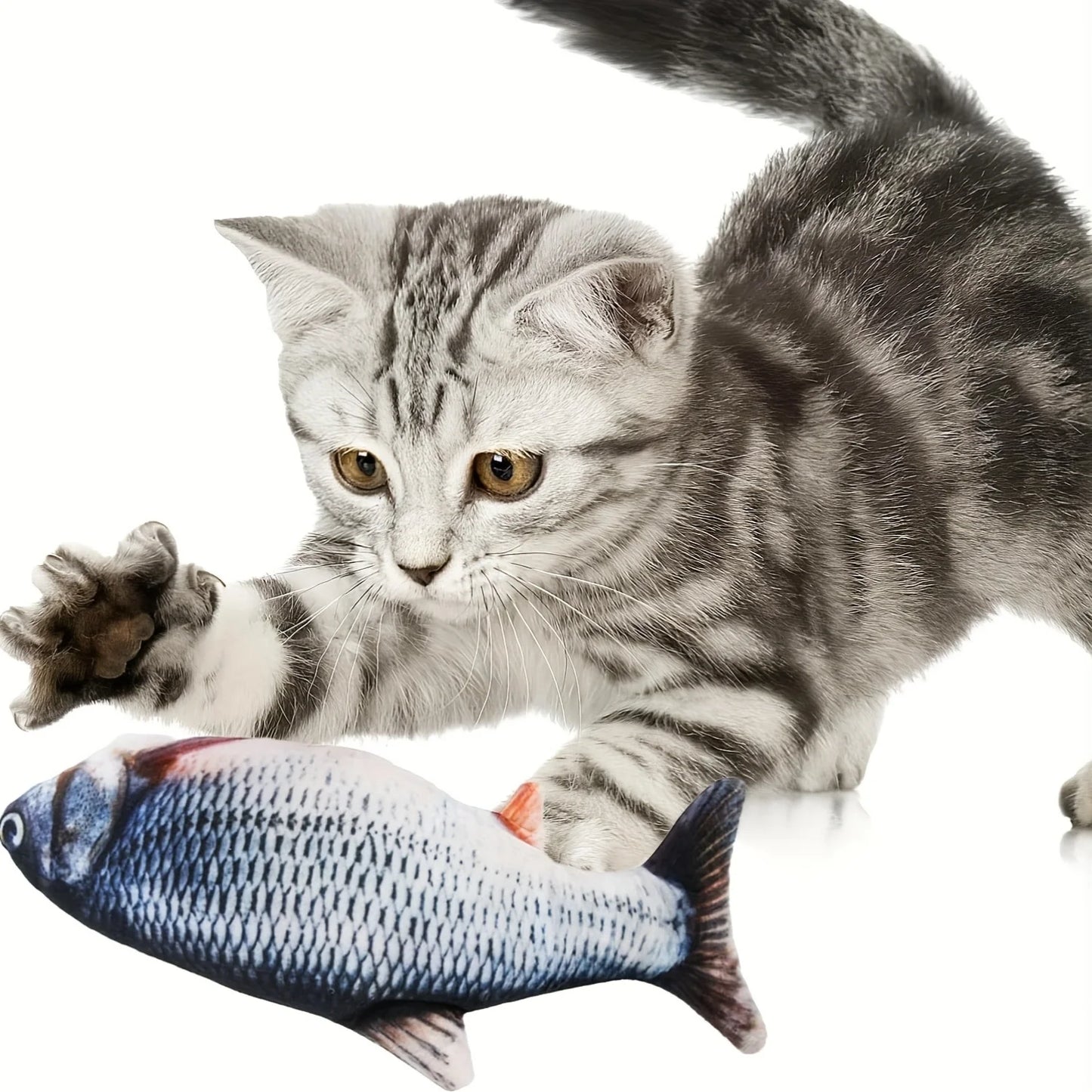 3pcs Floppy Fish Cat Toys, Cat Toys Flopping Fish, Moving Kitten Kicker, Floppy Wiggle Carp for Small Dogs, Soft And Durable,