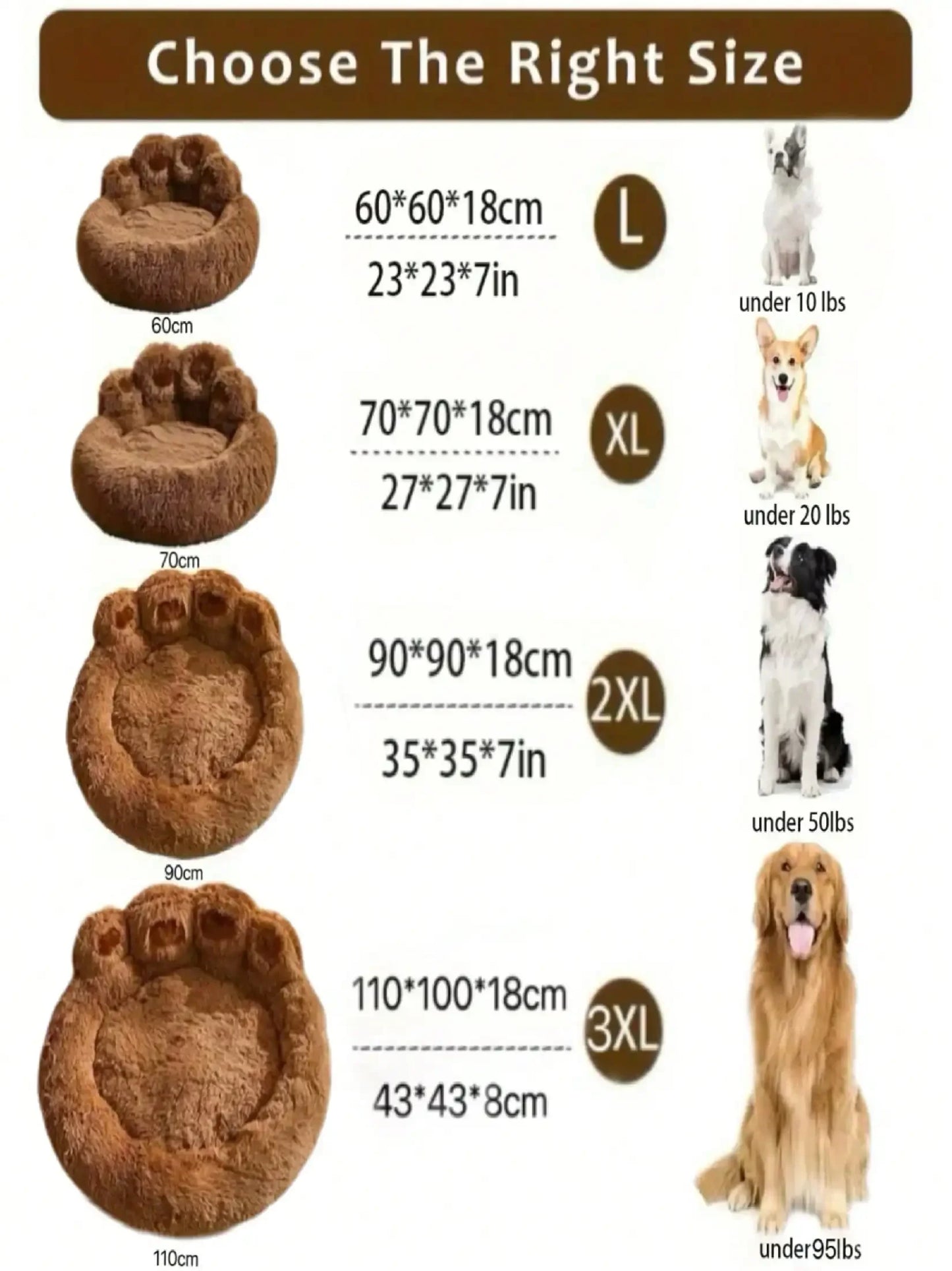 1pc Bear Paw Plush Pet Mat Plush Bear Paw Pet Bed - Polyester PP Cotton Filling, Machine Washable Easy Care, Non-Slip Design, So