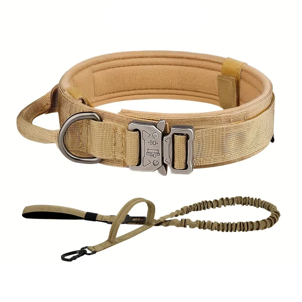 Adjustable Dog Training Collar And Leash Set Control Handle