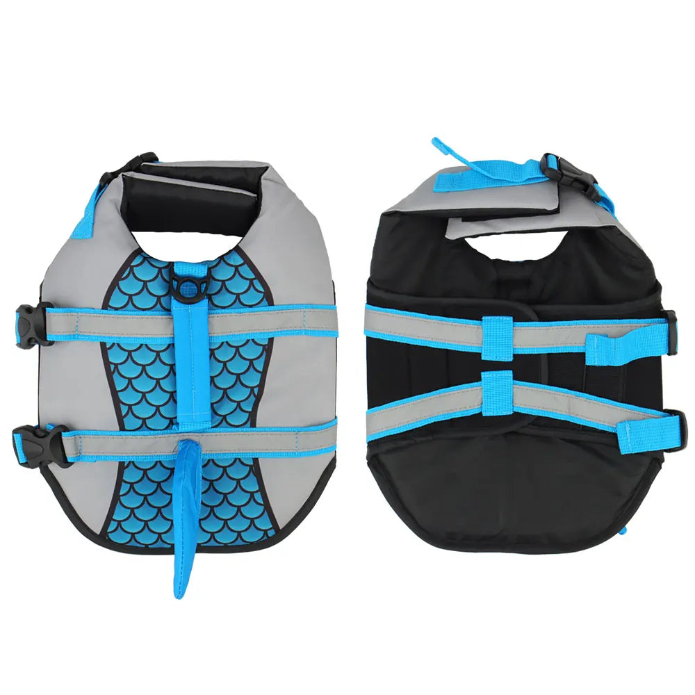 Dog Shark Style Life Jacket Vest Harness For Summer Swimming