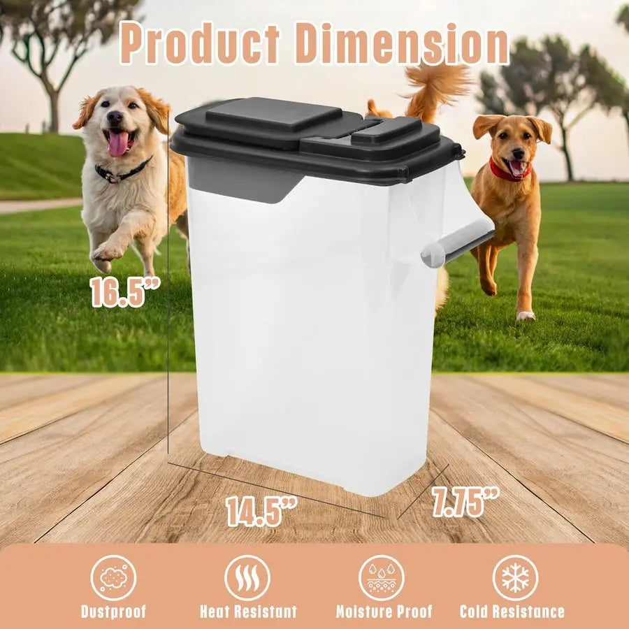 Pet Food Storage Containers Capacity Dog Food Storage Container, Cat Food Container, Bird Seed Storage Container, with Durable E