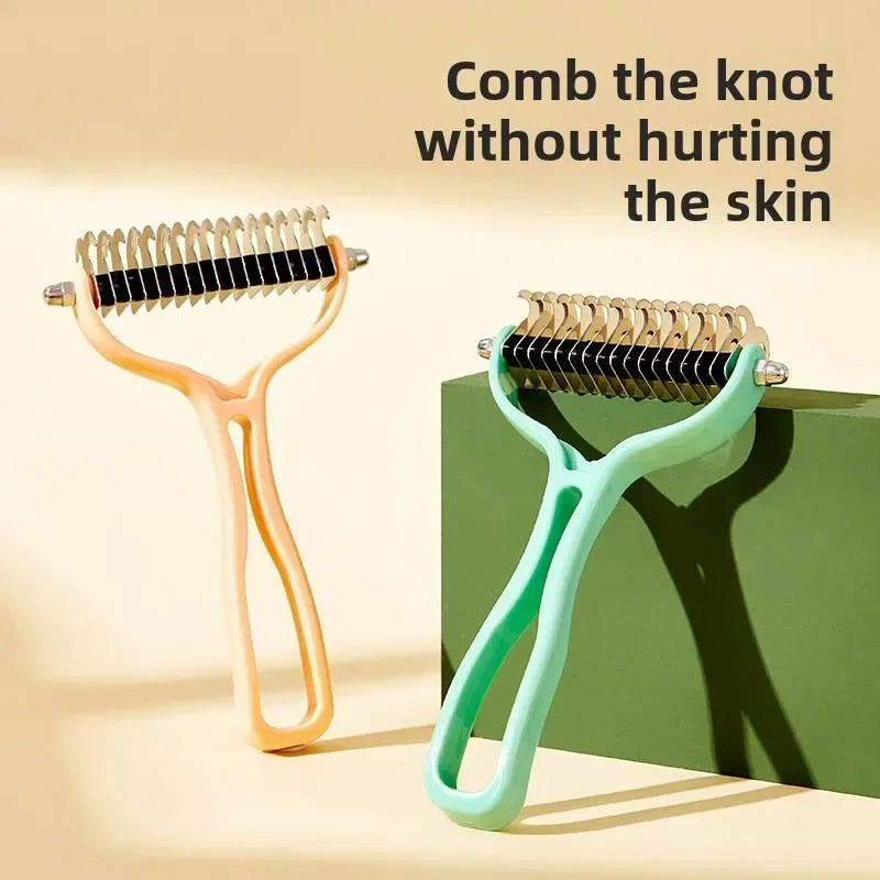 Cat Fur Knot Cutter Hair Removal Comb For Pet Grooming