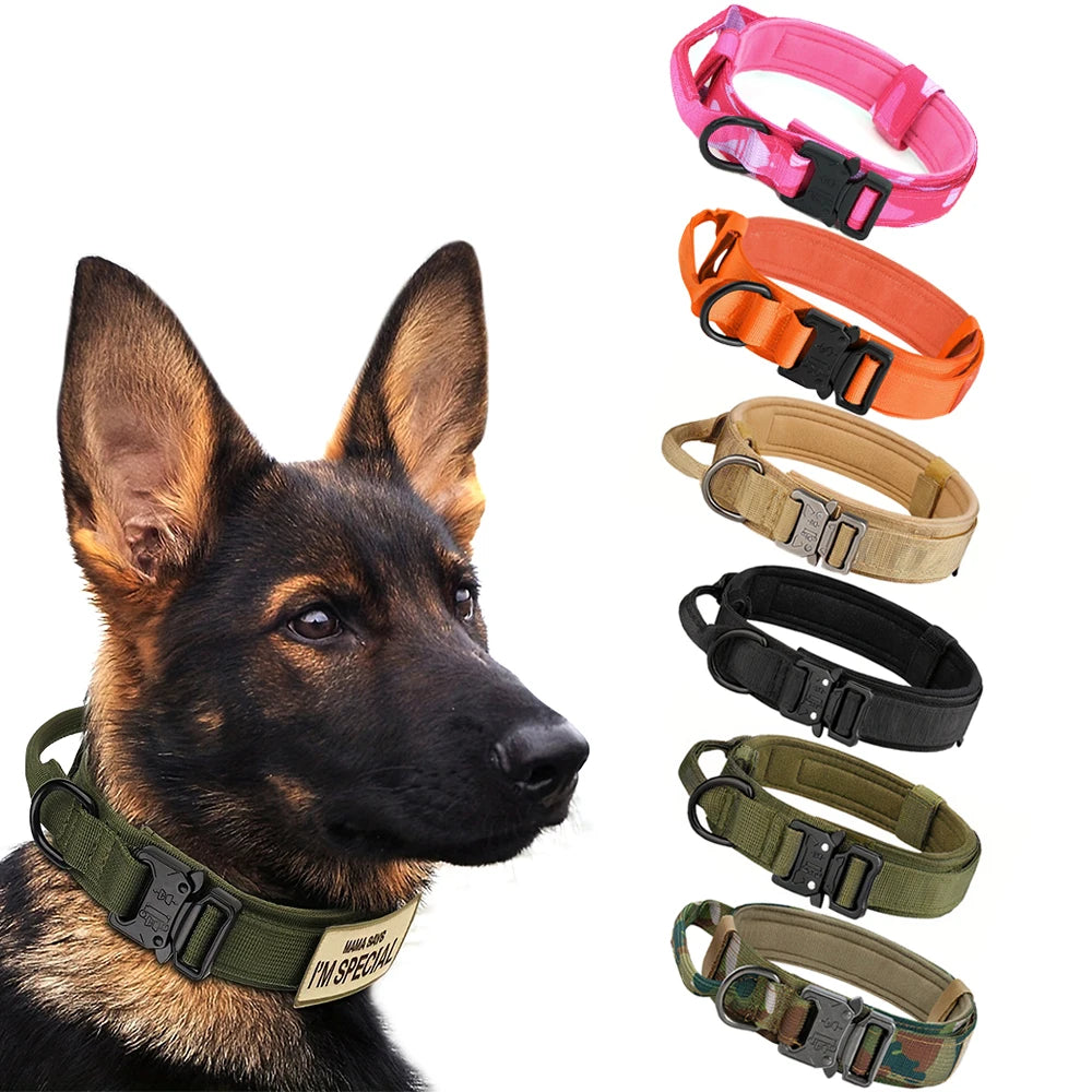 Petravel Dog Training Collar Military Leash With Adjustable Handle