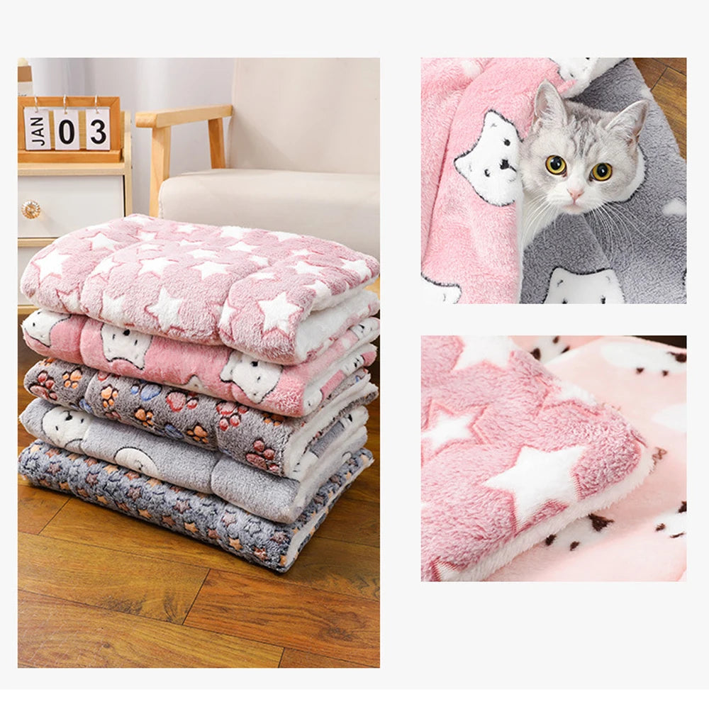 Thick Warm Flannel Cat And Dog Sleeping Cushion