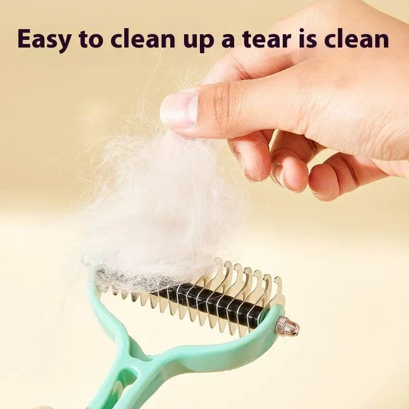 Cat Fur Knot Cutter Hair Removal Comb For Pet Grooming