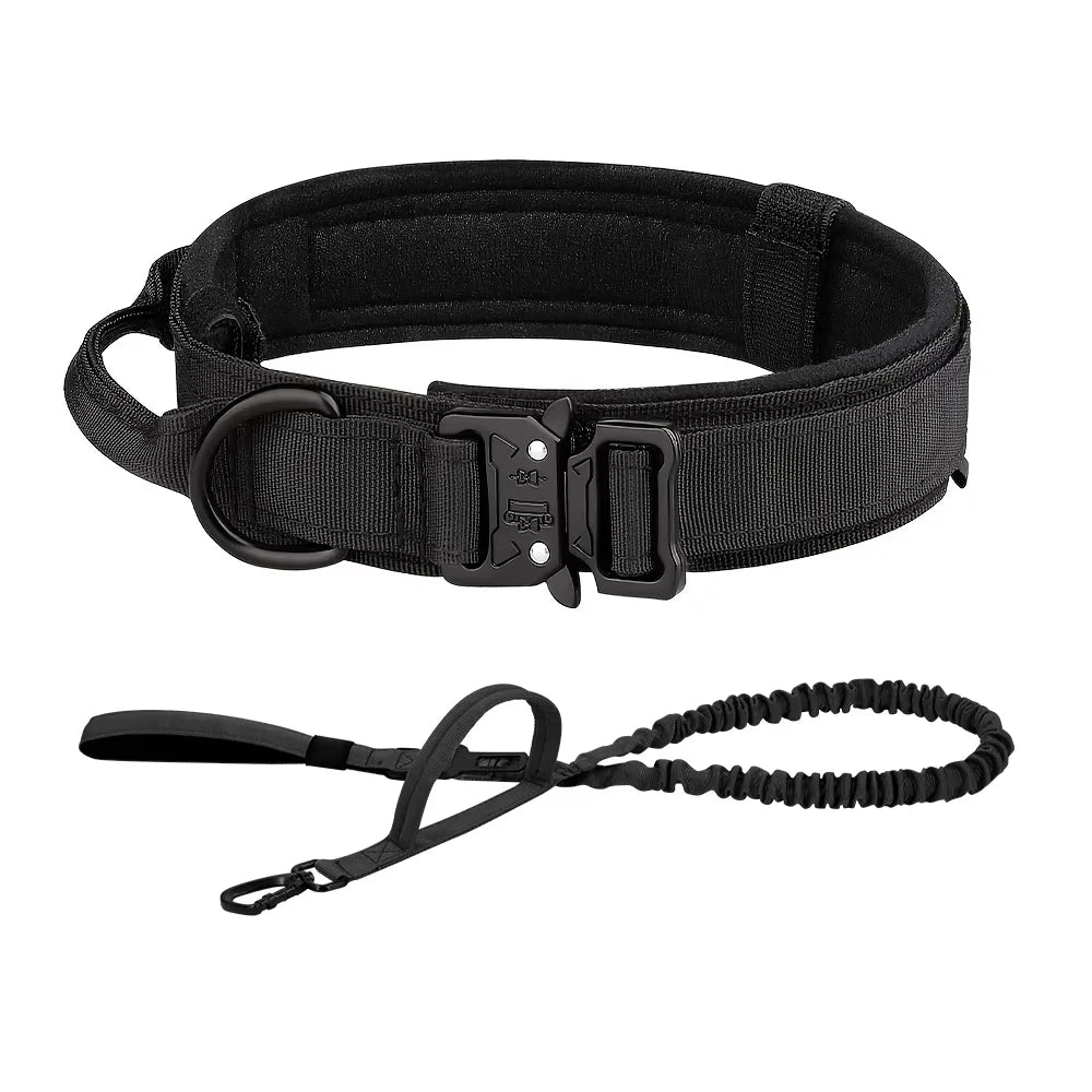 Adjustable Dog Training Collar And Leash Set Control Handle