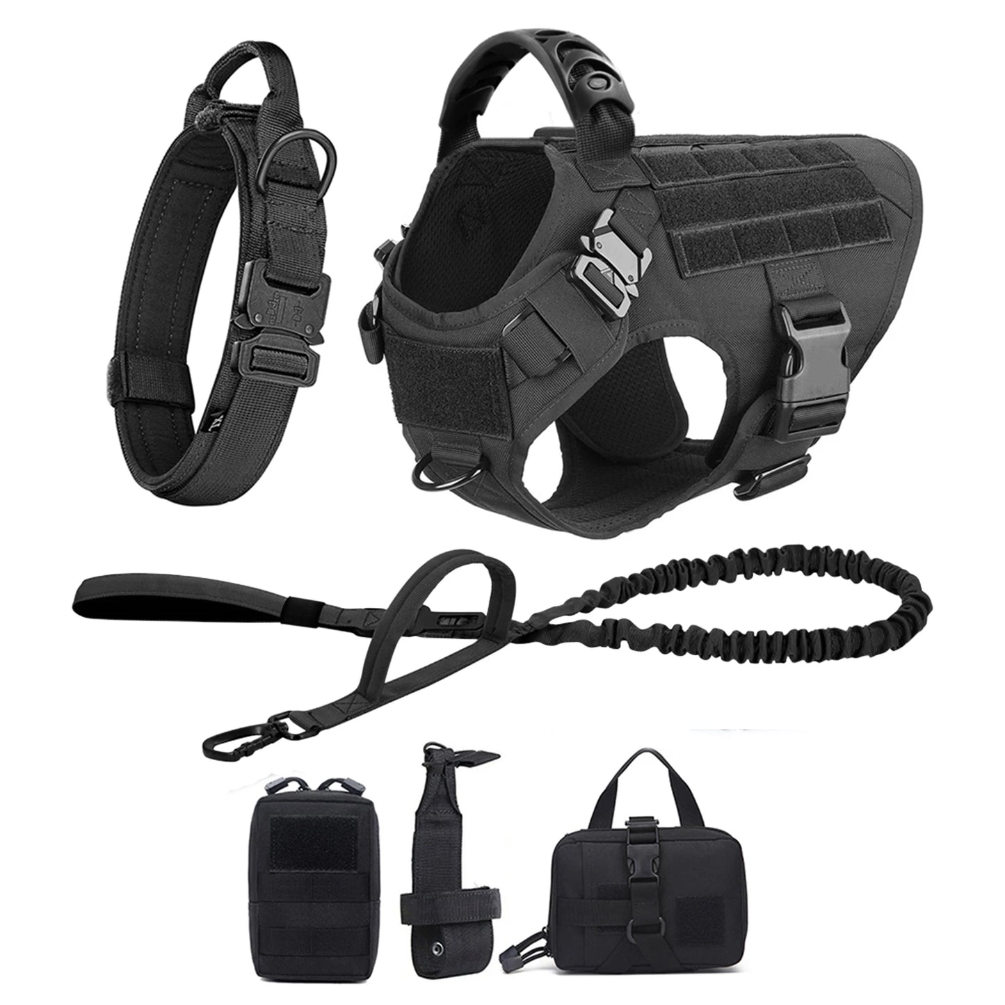 Nylon Large Dog Harness And Leash Set For Training And Walking
