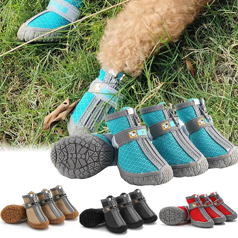 Hobaggo Non-slip Breathable Dog Shoes With Plush Warm Protection