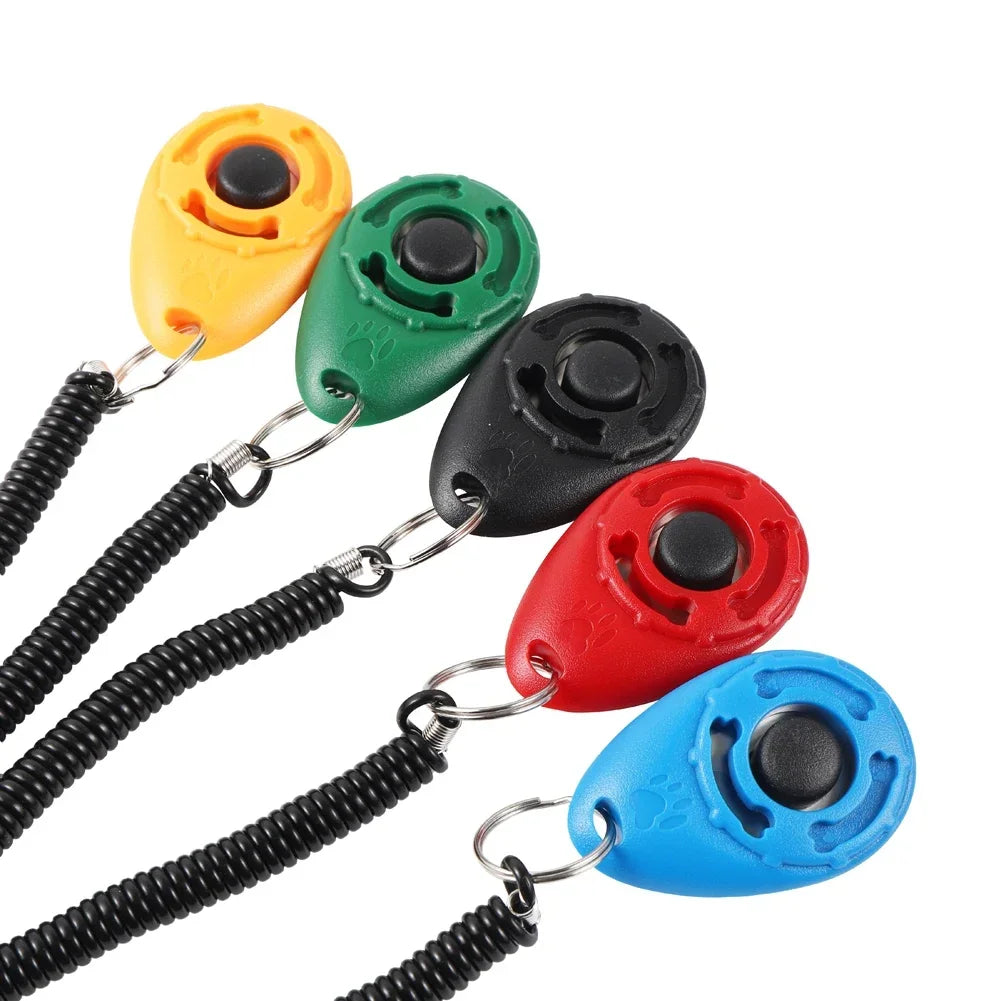 2 In 1 Dog Training Clicker With Adjustable Wrist Strap
