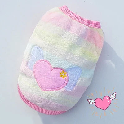 Kajipet Soft Flannel Winter Puffer Vest For Small Dogs And Cats