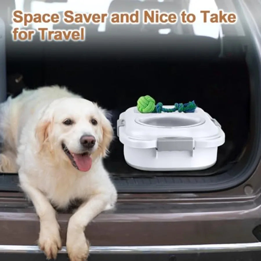 Dog Food Storage Container With Airtight Seal And Wheels