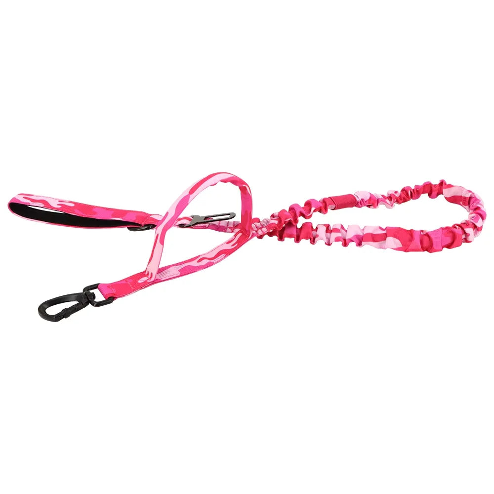 Dog Leash With Adjustable Elastic Rope And Dual Handles