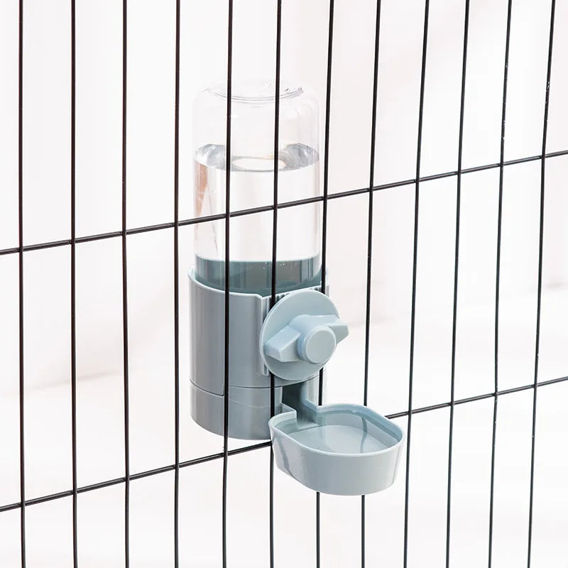 Automatic Pet Feeder Cage Hanging Bowl Water Bottle Dispenser For Pets