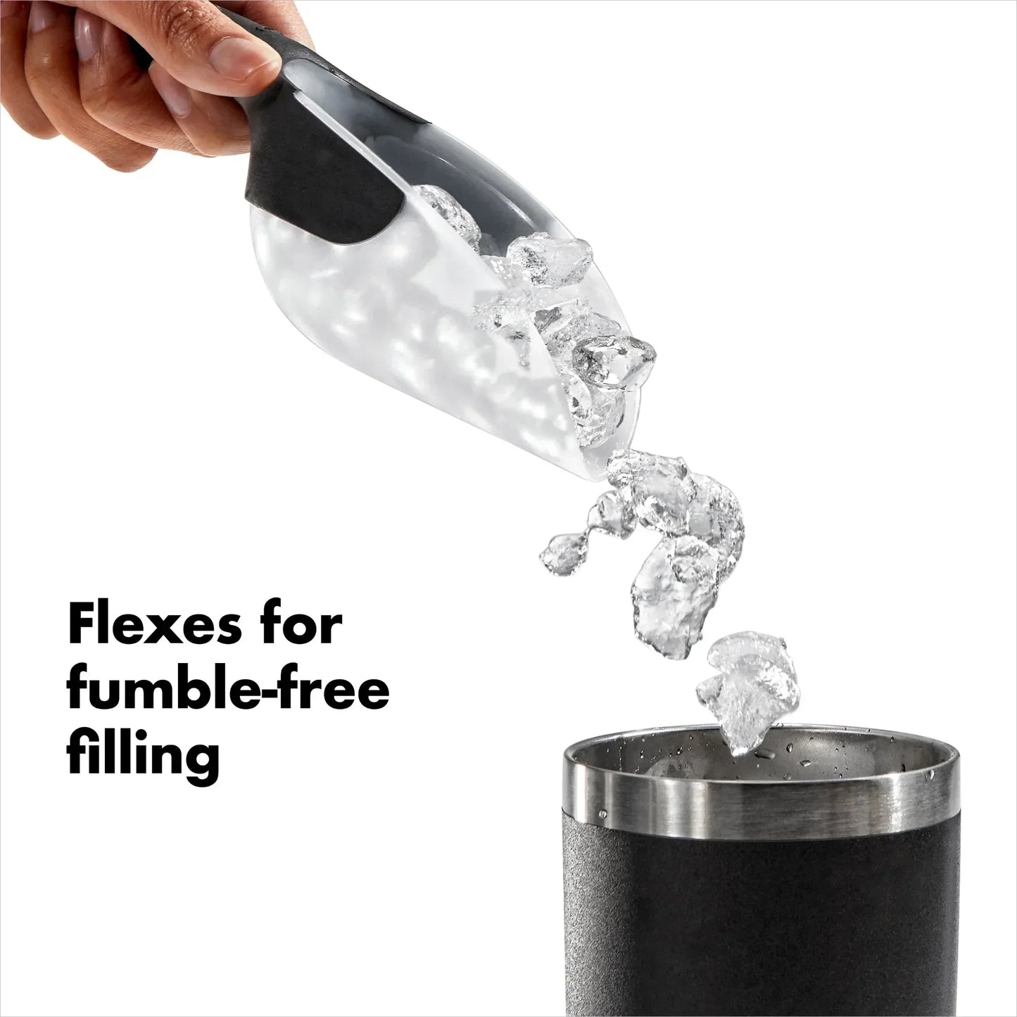 (3 Pack) Flexible Scoop One-Cup Capacity, For Scooping Ice Flour Grains Pet Food, White Kitchen & Pet Supplies